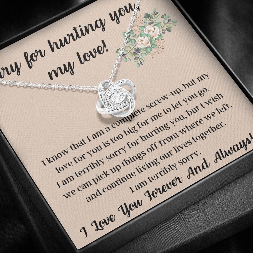 Sorry For Hurting You My Love -I Know - Love Knot Necklace