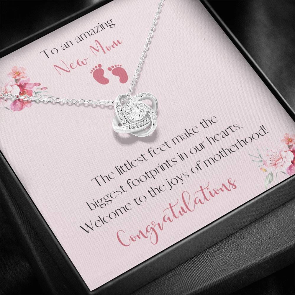 To An Amazing New Mom - Love Knot Necklace