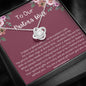 To Our Pastor's Wife - It Takes A Special Person - Love Knot Necklace