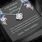 To My Gorgeous Marine Girlfriend - I Know The Distance - Love Knot Necklace