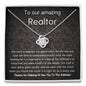 To Our Amazing Realtor - Thanks For Helping - Love Knot Necklace