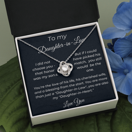 To My Daughter-In-Law - Daughter In Heart - Love Knot Necklace