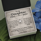 To My Daughter - Never Fear - Love Knot Necklace