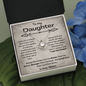 To My Daughter - I Want You To Believe - Love Knot Necklace