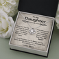 To My Daughter - Never Fear - Love Knot Necklace