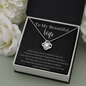To My Beautiful Wife - Love Knot Necklace