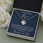 To My wonderful Mum - For All The Times - Love Knot Necklace