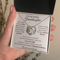 To My Lovely Granddaughter - Never Forget - Love Knot Necklace