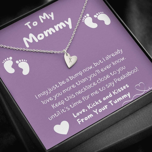 To My Mommy - I May Just Be A Bump - Sweetest Hearts Necklace