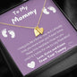 To My Mommy - I May Just Be A Bump - Sweetest Hearts Necklace