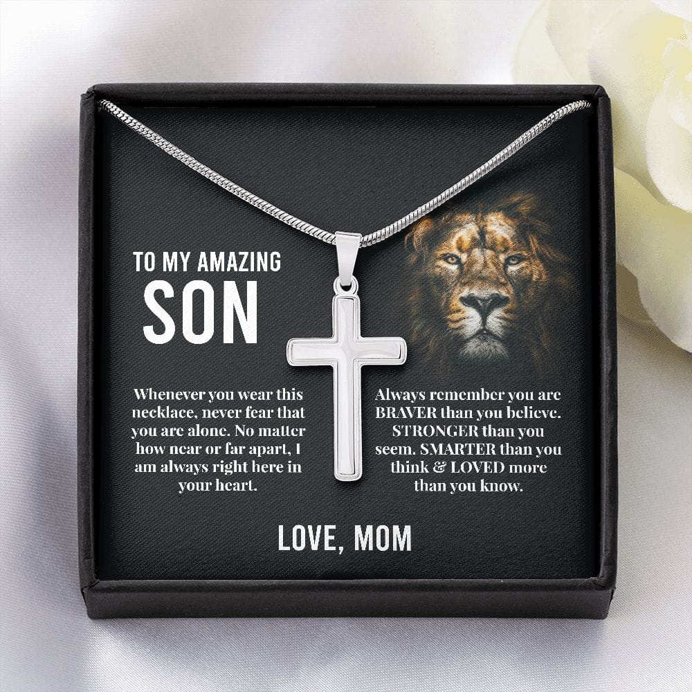 To My Amazing Son - Whenever You Wear This Necklace - Cross Necklace