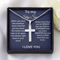 To My Step Son - When You Wear This Necklace - Cross Necklace