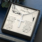 To My Fishing Dad - For all The Time - Stainless Steel Cross Necklace