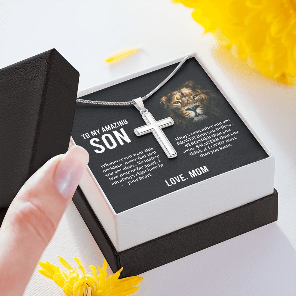 To My Amazing Son - Whenever You Wear This Necklace - Cross Necklace