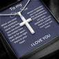 To My Step Son - When You Wear This Necklace - Cross Necklace