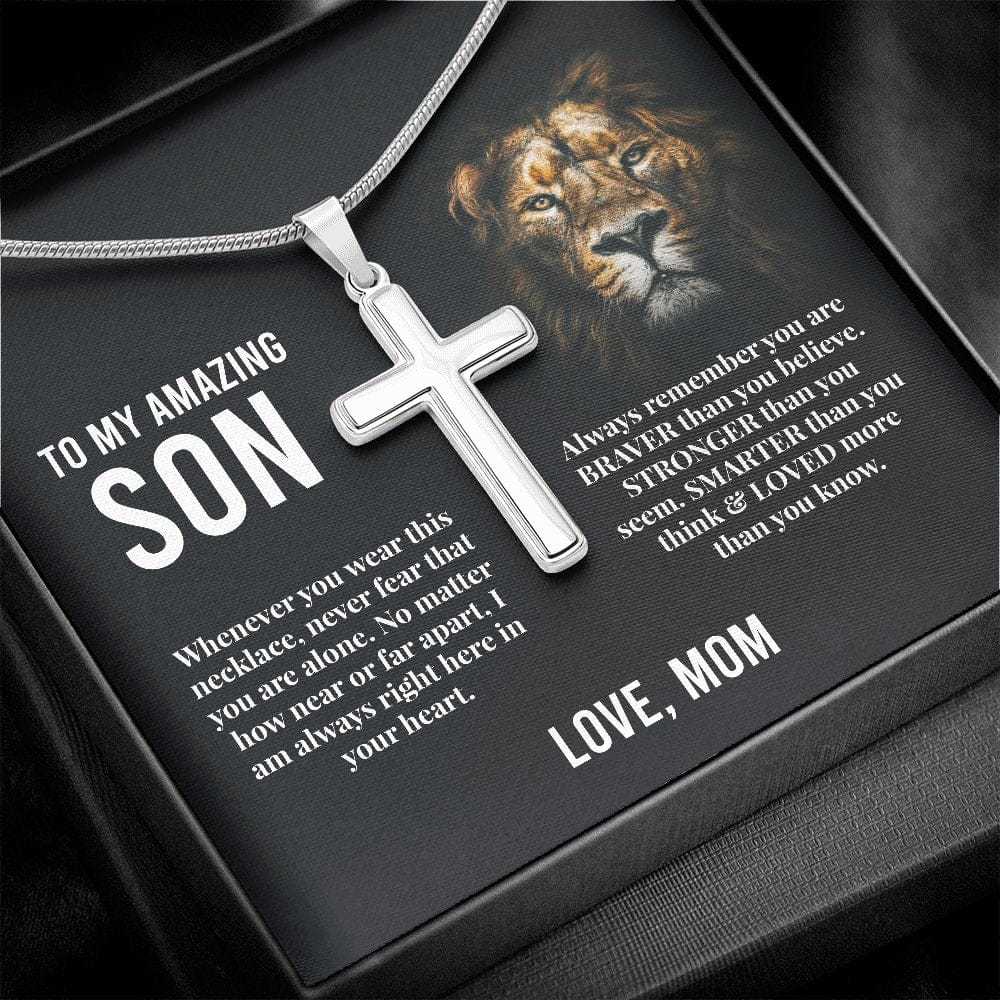 To My Amazing Son - Whenever You Wear This Necklace - Cross Necklace