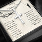 To My Fishing Dad - For all The Time - Stainless Steel Cross Necklace