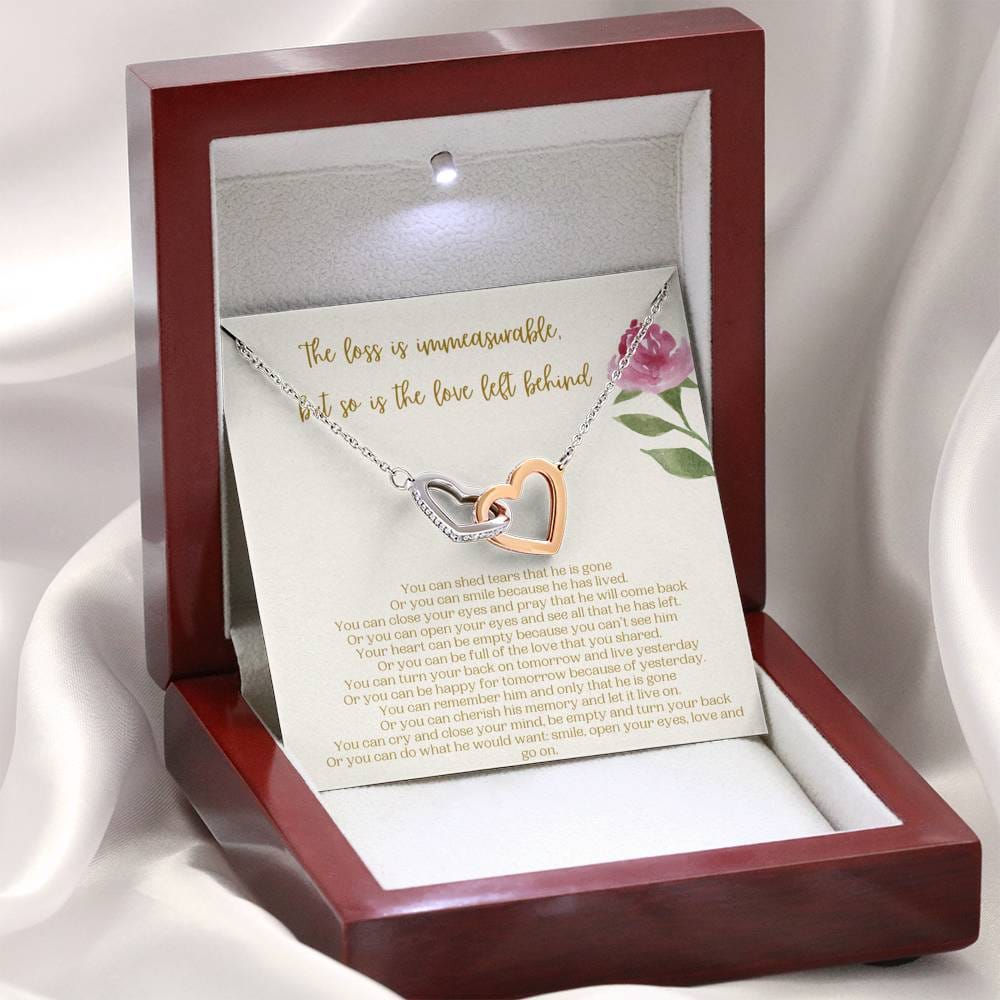 The Loss Is Immeasurable - Interlocking Hearts Necklace