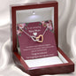 To An Amazing New Mom - The Littlest Feet - Interlocking Hearts Necklace
