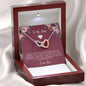 To My Aunt - I Love You - Interlocking Hearts Necklace
