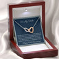 To My Wife - Happy 25th Anniversary - Interlocking Hearts Necklace