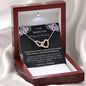 To My Beautiful Wife - Happy 3rd Anniversary - Interlocking Hearts Necklace