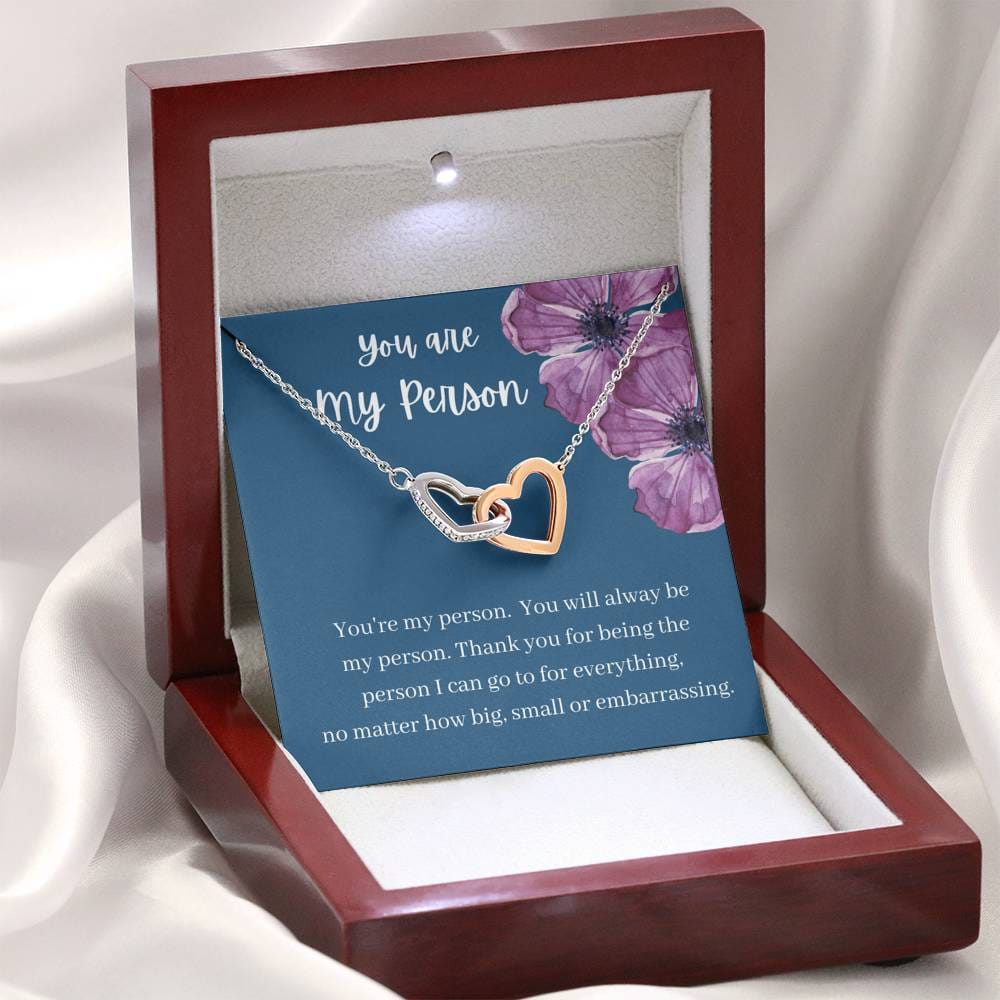 You Are My Person - Interlocking Necklace - Blue