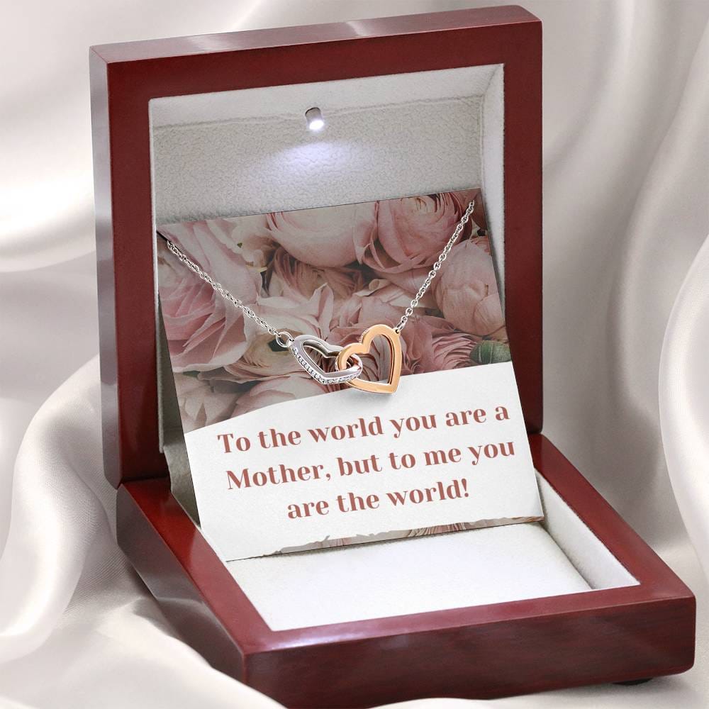 To The World You Are A Mother - Interlocking Hearts Necklace