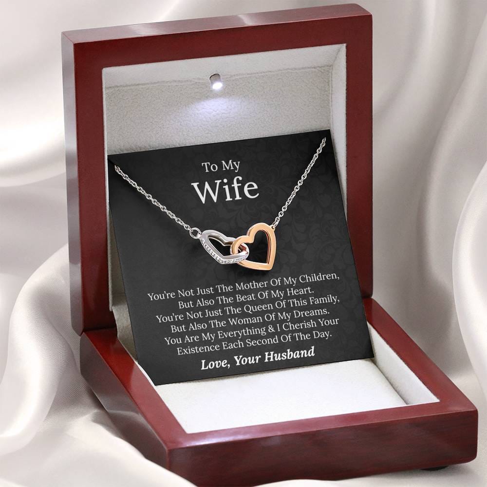 To My Wife - You Are My Everything - Interlocking Heart Necklace