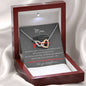 Thank You For Walking This Line With Me - Interlocking Hearts Necklace