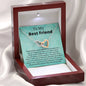 To My Best Friend - Thank You for Every Smile - Interlocking Hearts Necklace