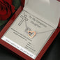 To My Gorgeous Daughter - Whenever You Feel Overwhelmed - Interlocking Hearts Necklace