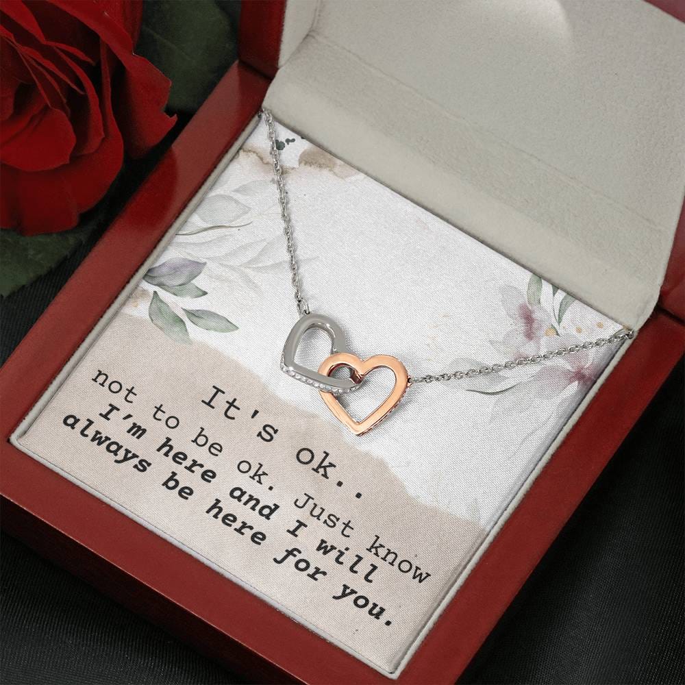 It's Ok Not To Be Ok - Interlocking Hearts Necklace