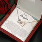 To My Daughter - I Will Carry You Always - Interlocking Hearts Necklace