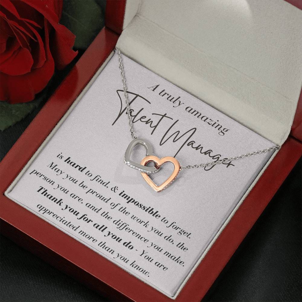 A Truly Amazing Talent Manager - Interlocking Hearts Necklace