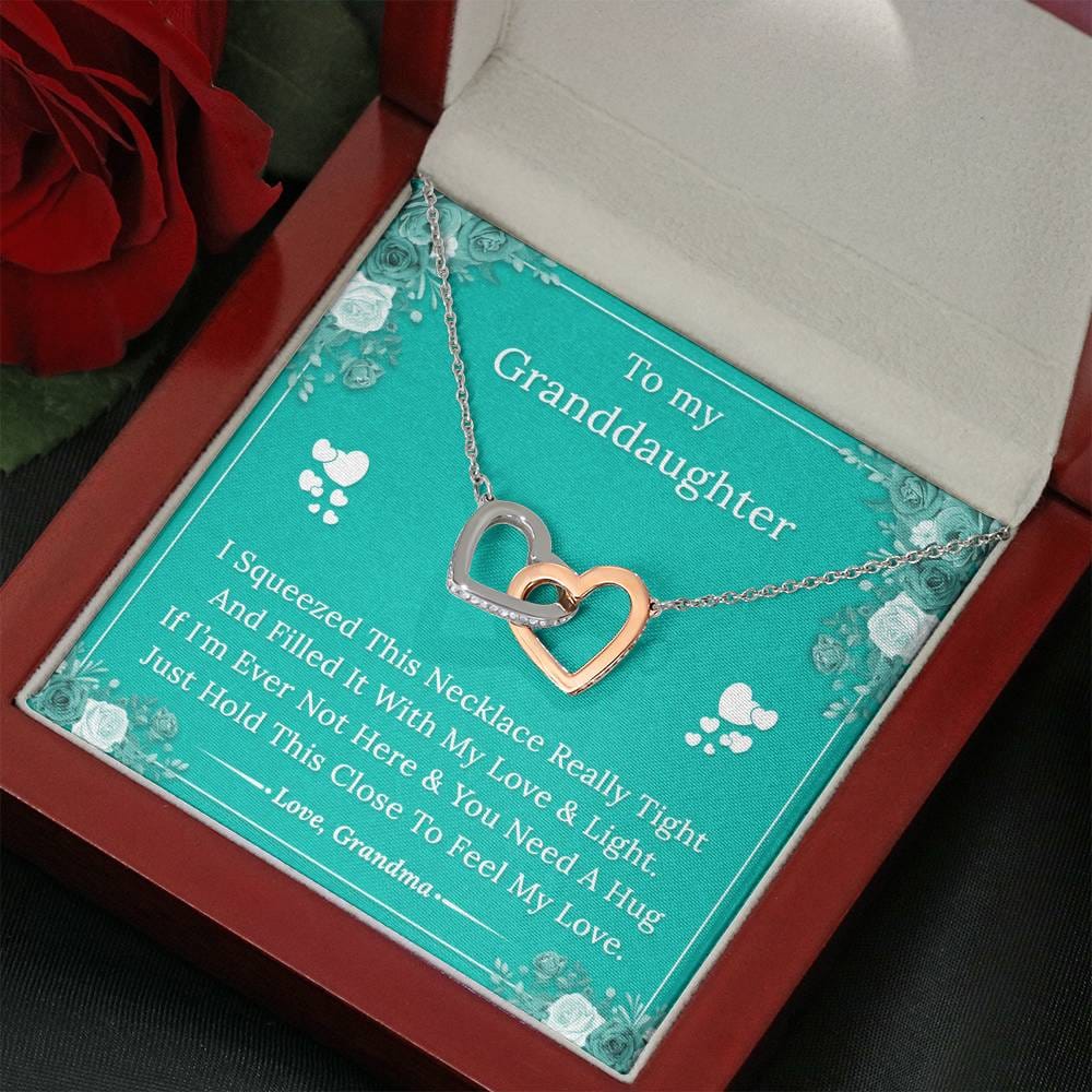 To My Granddaughter - I Squeezed This Necklace - Love Grandma