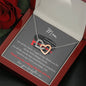 Thank You For Walking This Line With Me - Interlocking Hearts Necklace