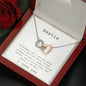 Bestie - Interlocking Hearts Necklace - Friend Gift