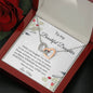 To My Beautiful Daughter - Love Mum - Interlocking Hearts Necklace