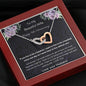 To My Beautiful Wife - Happy 4th Anniversary - Interlocking Hearts Necklace