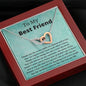 To My Best Friend - Thank You for Every Smile - Interlocking Hearts Necklace