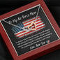 To My Air Force Mom - No Matter - Interlocking Hearts Necklace