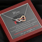 Thank You For Walking This Line With Me - Interlocking Hearts Necklace