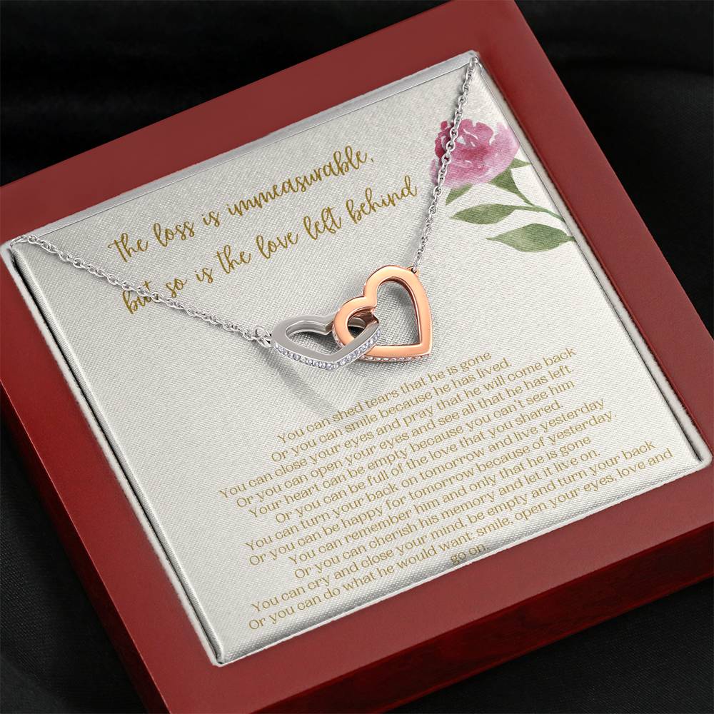 The Loss Is Immeasurable - Interlocking Hearts Necklace