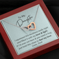 To My Daughter - Feel My Love - Interlocking Hearts Necklace