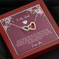 To My Aunt - I Love You - Interlocking Hearts Necklace