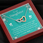 To My Daughter - Feel My Love - Interlocking Hearts Necklace