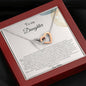 To My Daughter - I Will Carry You Always - Interlocking Hearts Necklace