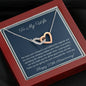 To My Wife - Happy 25th Anniversary - Interlocking Hearts Necklace