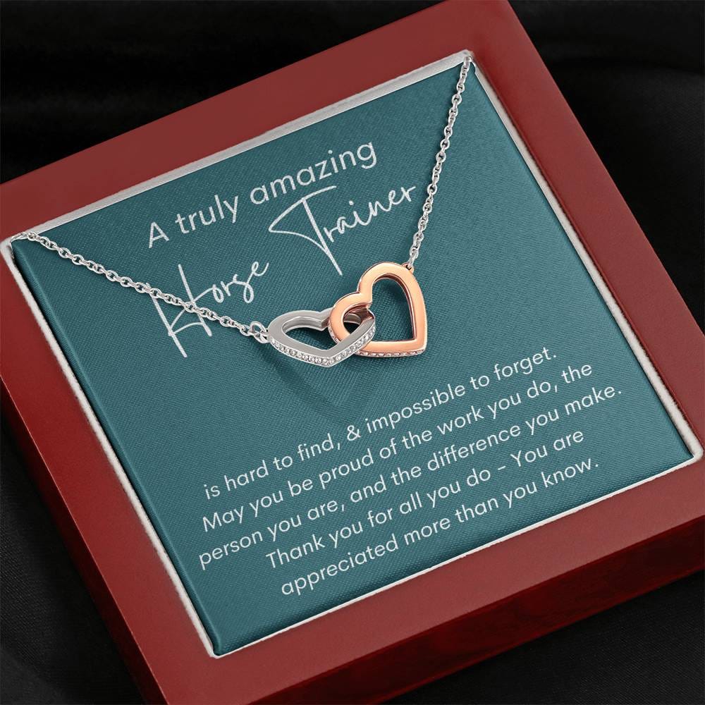 A Truly Amazing Horse Trainer - Interlocking Hearts Necklace